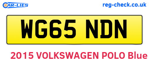 WG65NDN are the vehicle registration plates.