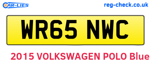 WR65NWC are the vehicle registration plates.