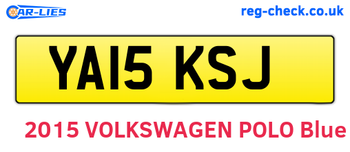 YA15KSJ are the vehicle registration plates.