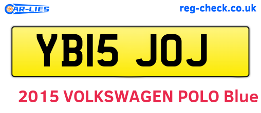 YB15JOJ are the vehicle registration plates.
