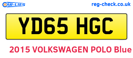 YD65HGC are the vehicle registration plates.