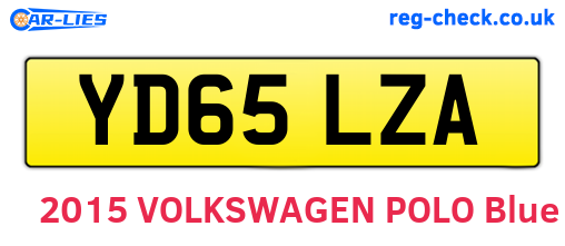 YD65LZA are the vehicle registration plates.