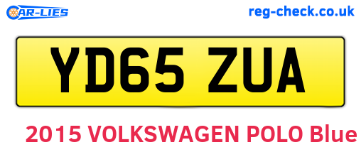 YD65ZUA are the vehicle registration plates.