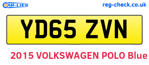 YD65ZVN are the vehicle registration plates.