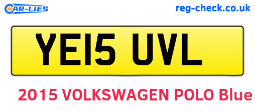 YE15UVL are the vehicle registration plates.