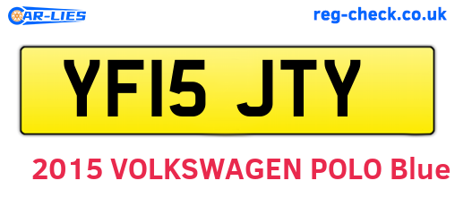 YF15JTY are the vehicle registration plates.