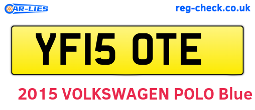 YF15OTE are the vehicle registration plates.