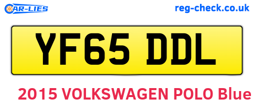 YF65DDL are the vehicle registration plates.