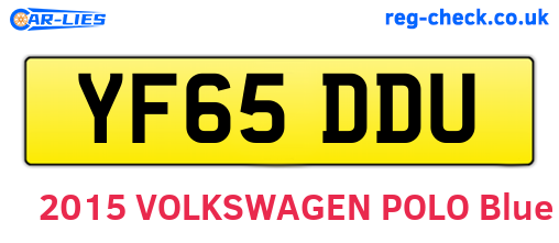 YF65DDU are the vehicle registration plates.