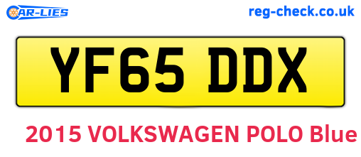 YF65DDX are the vehicle registration plates.