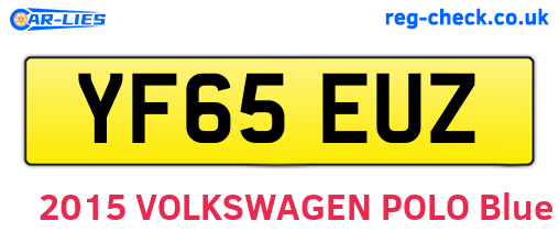 YF65EUZ are the vehicle registration plates.