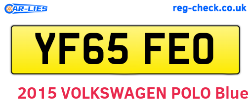 YF65FEO are the vehicle registration plates.