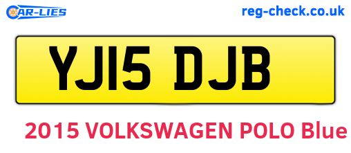 YJ15DJB are the vehicle registration plates.