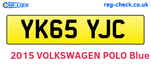 YK65YJC are the vehicle registration plates.