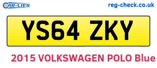 YS64ZKY are the vehicle registration plates.