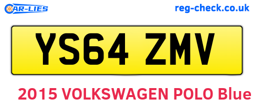 YS64ZMV are the vehicle registration plates.