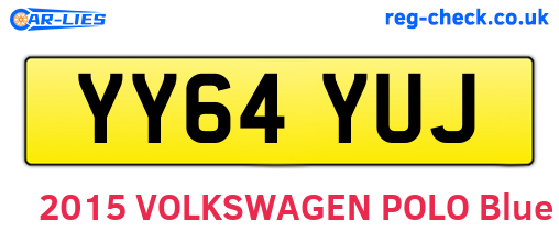 YY64YUJ are the vehicle registration plates.