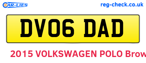 DV06DAD are the vehicle registration plates.