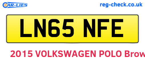 LN65NFE are the vehicle registration plates.