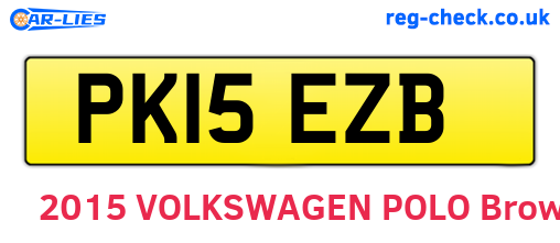 PK15EZB are the vehicle registration plates.