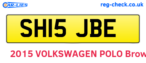 SH15JBE are the vehicle registration plates.