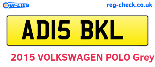 AD15BKL are the vehicle registration plates.
