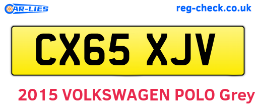 CX65XJV are the vehicle registration plates.
