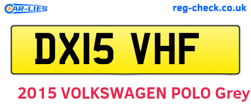 DX15VHF are the vehicle registration plates.
