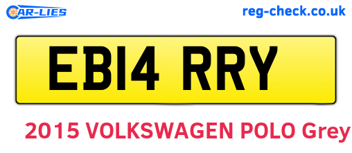 EB14RRY are the vehicle registration plates.