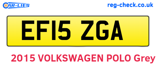 EF15ZGA are the vehicle registration plates.