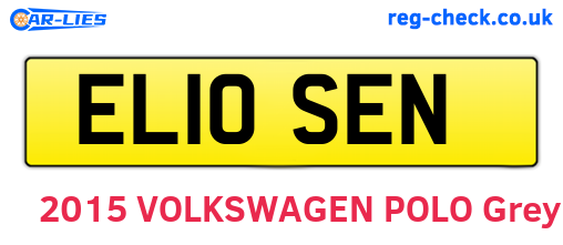 EL10SEN are the vehicle registration plates.