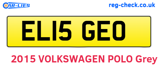 EL15GEO are the vehicle registration plates.