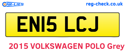 EN15LCJ are the vehicle registration plates.