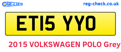 ET15YYO are the vehicle registration plates.