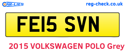 FE15SVN are the vehicle registration plates.