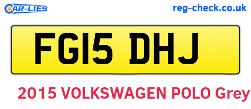 FG15DHJ are the vehicle registration plates.