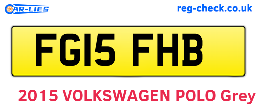 FG15FHB are the vehicle registration plates.