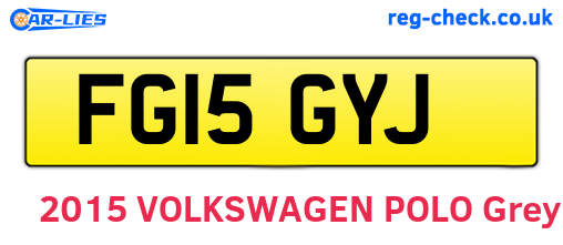 FG15GYJ are the vehicle registration plates.