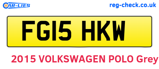 FG15HKW are the vehicle registration plates.