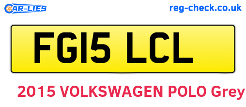 FG15LCL are the vehicle registration plates.