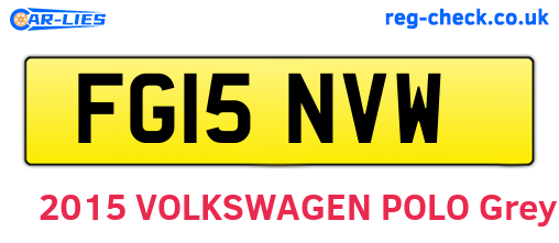 FG15NVW are the vehicle registration plates.