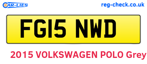 FG15NWD are the vehicle registration plates.
