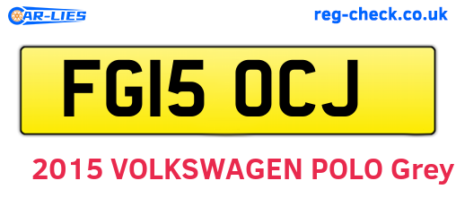 FG15OCJ are the vehicle registration plates.