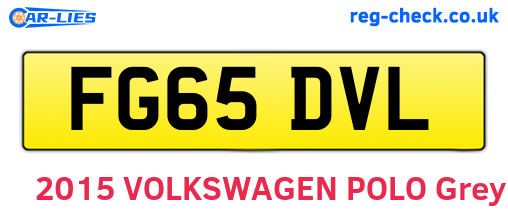 FG65DVL are the vehicle registration plates.