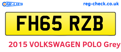 FH65RZB are the vehicle registration plates.
