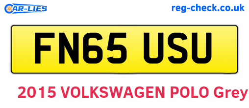 FN65USU are the vehicle registration plates.