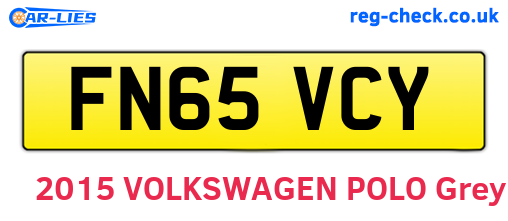FN65VCY are the vehicle registration plates.