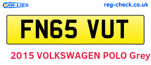 FN65VUT are the vehicle registration plates.