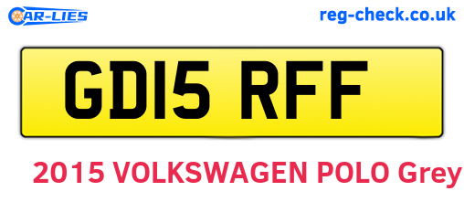 GD15RFF are the vehicle registration plates.