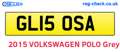 GL15OSA are the vehicle registration plates.
